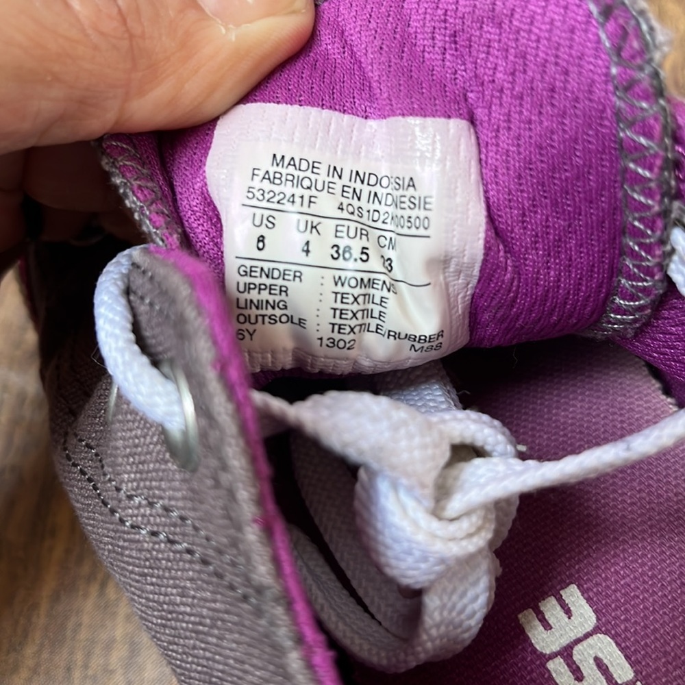 Converse Women's All Star Low Top Shoes Purple Converse Sneakers Size 6 - Picture 15 of 15